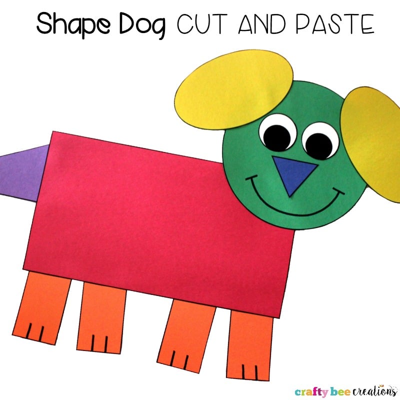 Shape-Dog.jpg (800×800) | Animal crafts preschool, Shapes preschool