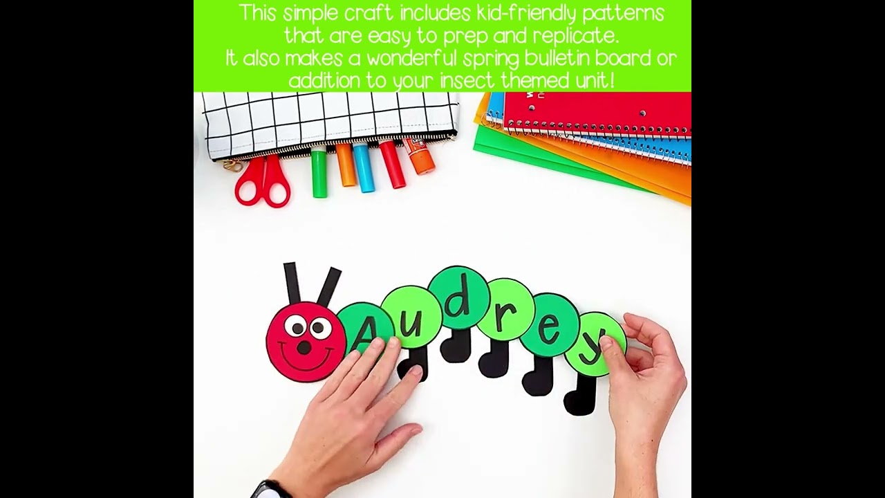 Caterpillar Name Craft Activity