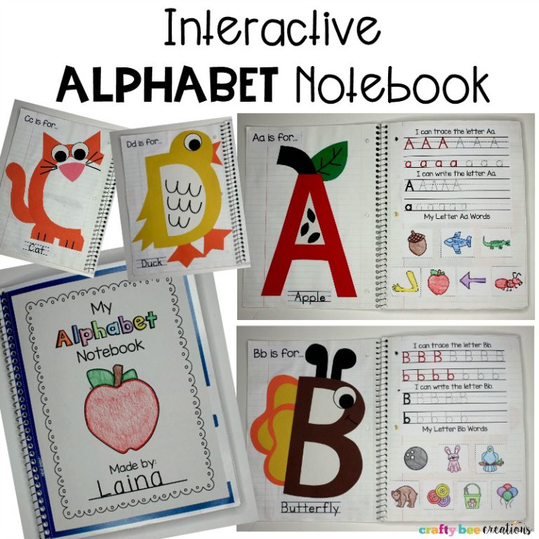 Interactive Alphabet Notebook - Crafty Bee Creations