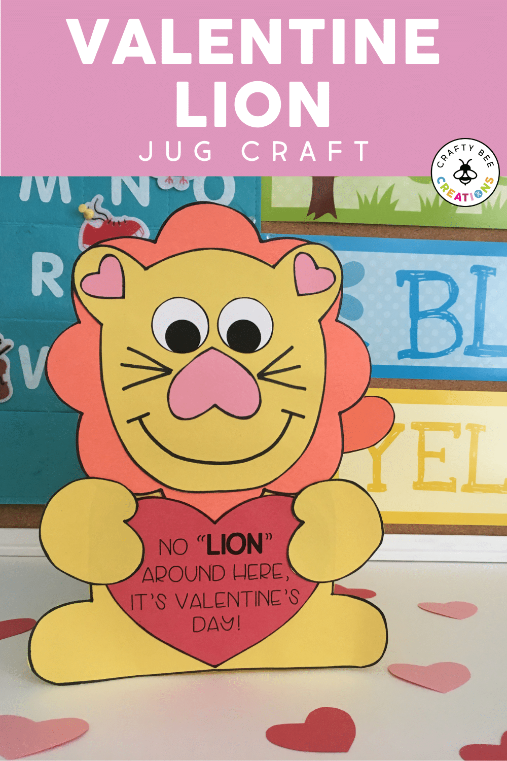 Valentine Lion Jug Craft Crafty Bee Creations