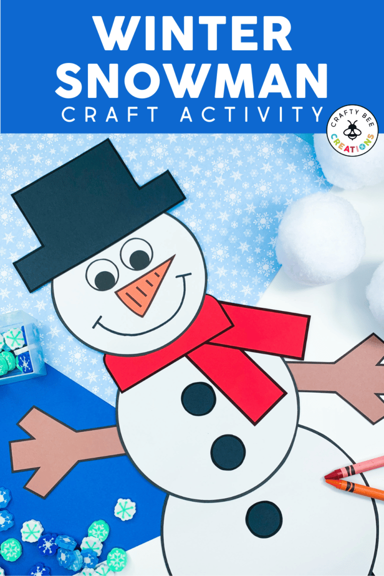 Cute Winter Snowman Craft Bulletin Board - Crafty Bee Creations