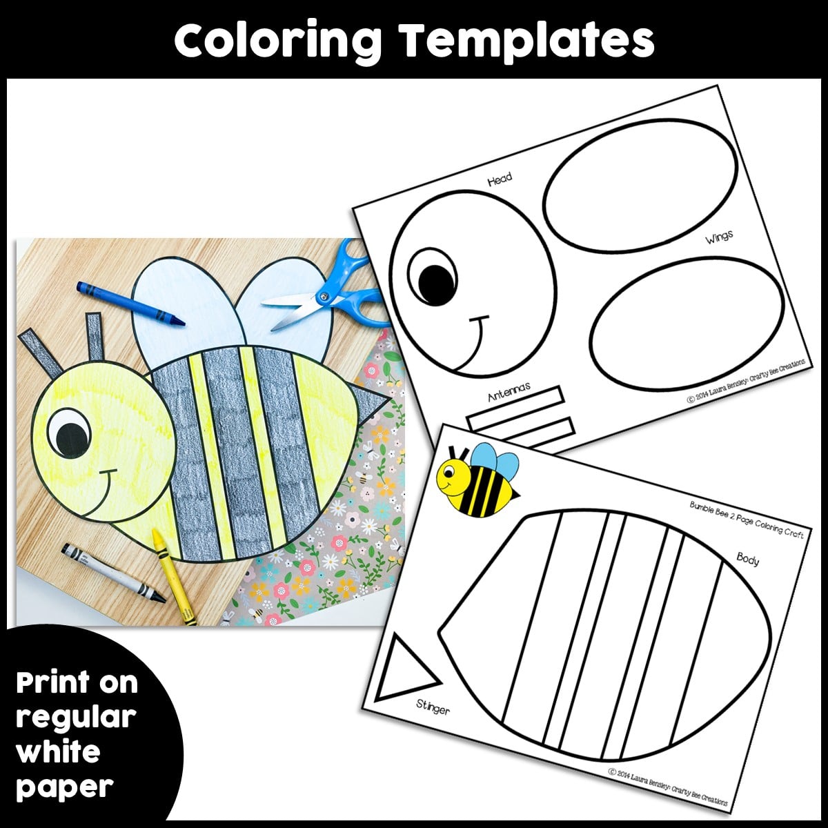 bee craft template