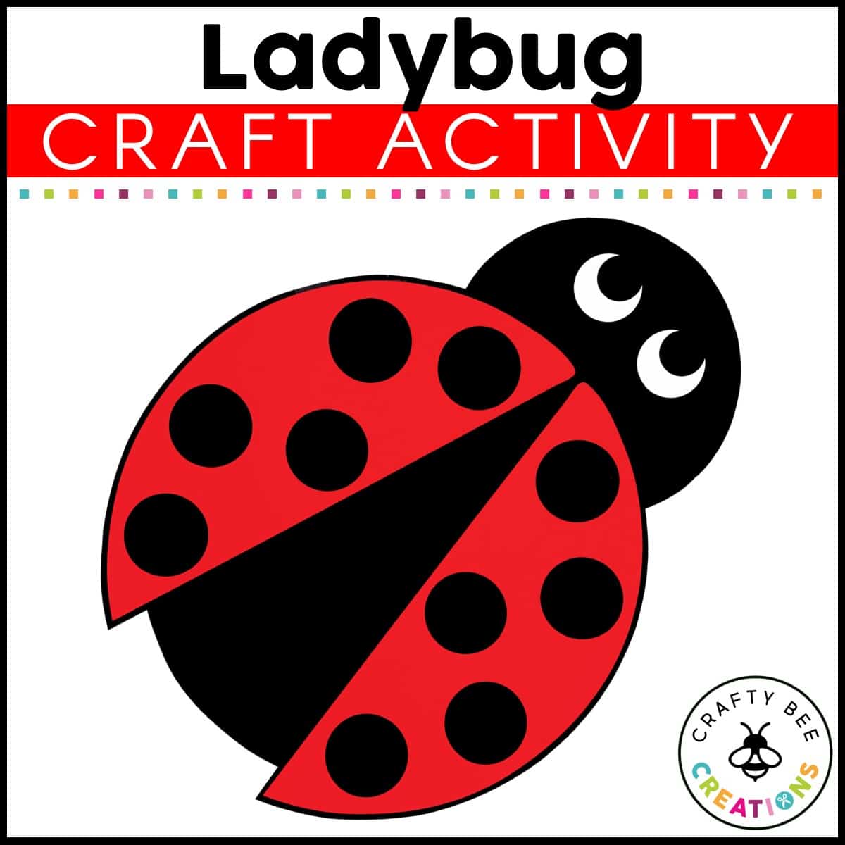 Ladybug Initial C Round Stickers