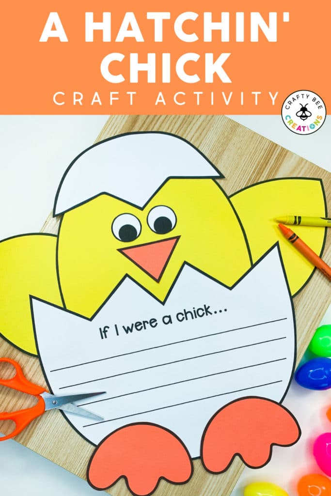 A hatchin' chick craft activity for kids - springtime craft.