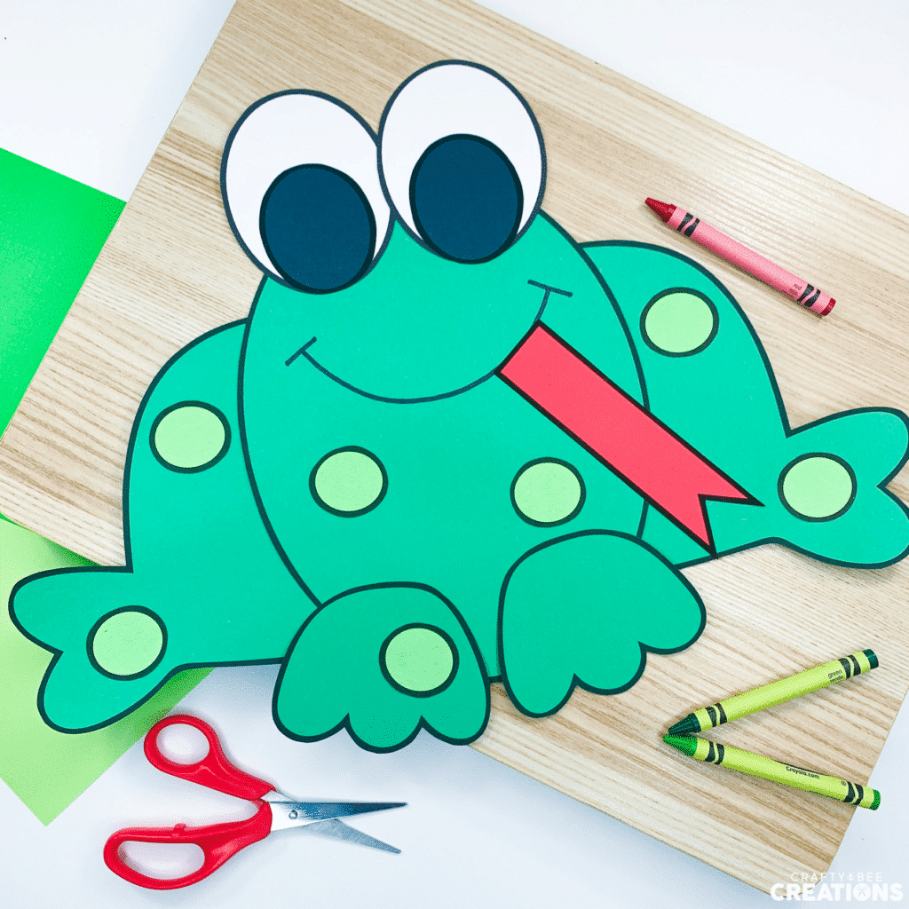 Frog craft from the spring crafts bundle.