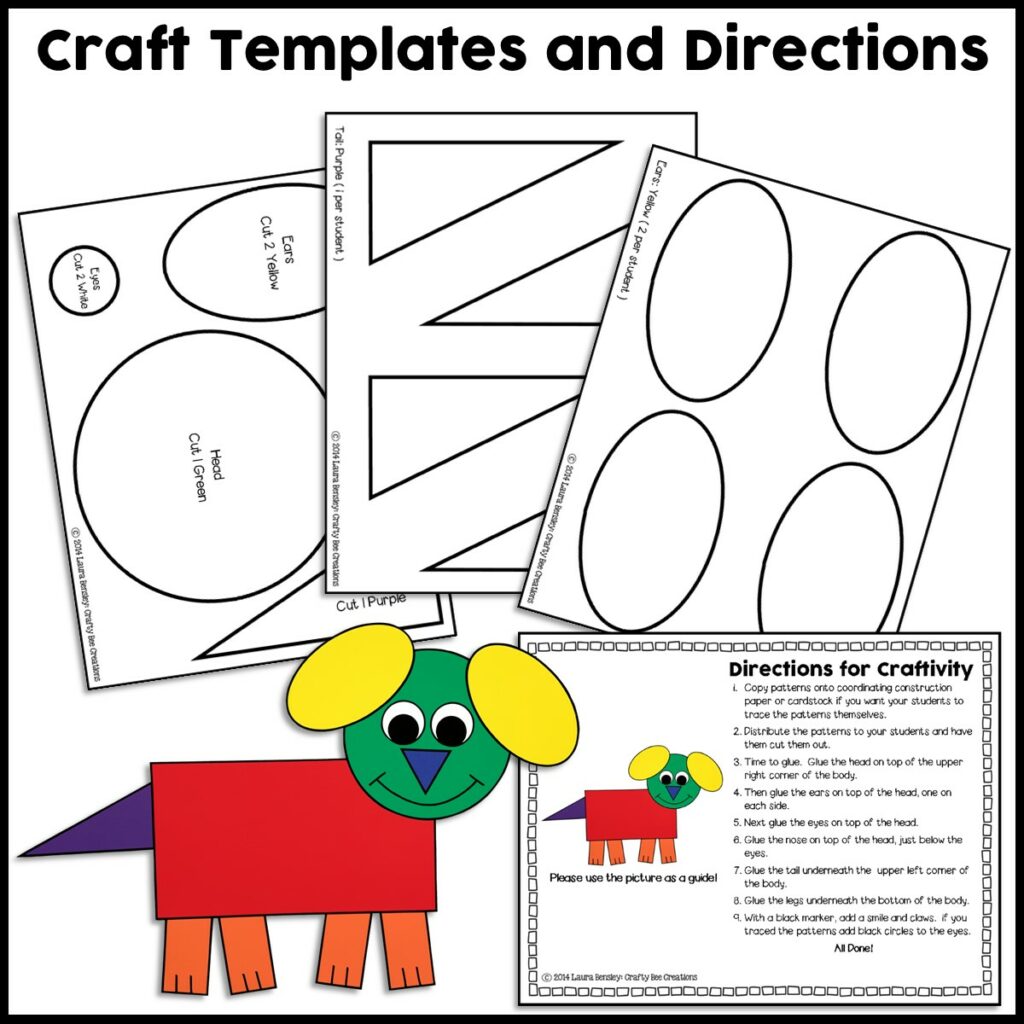 Shape Animals Craft Bundle 1 - Crafty Bee Creations