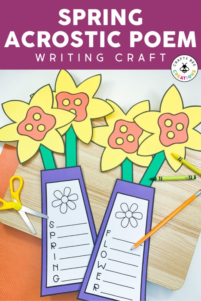 Spring Acrostic Poem Writing Craft for kids