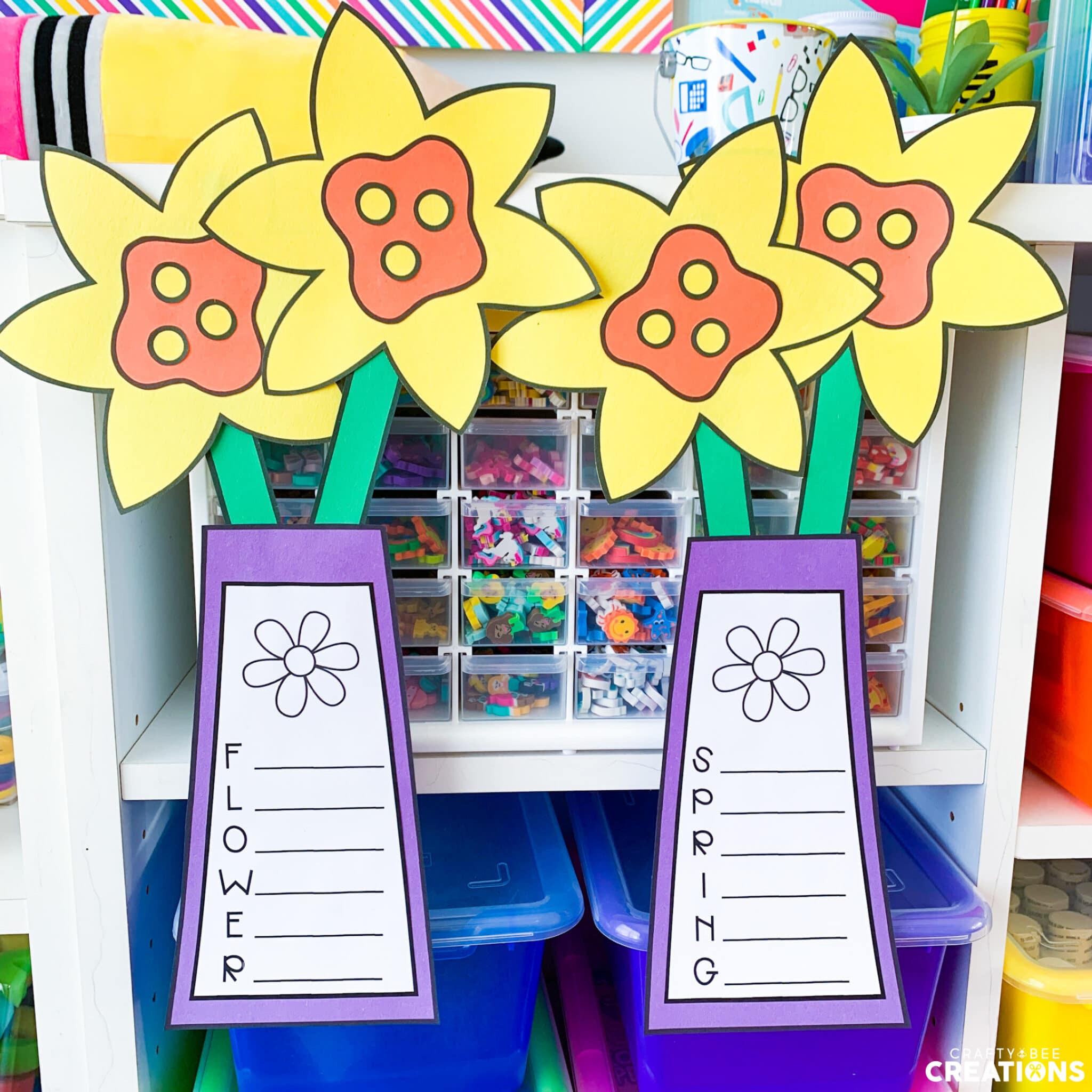 Easy Spring Daffodil Acrostic Poem Craft - Crafty Bee Creations