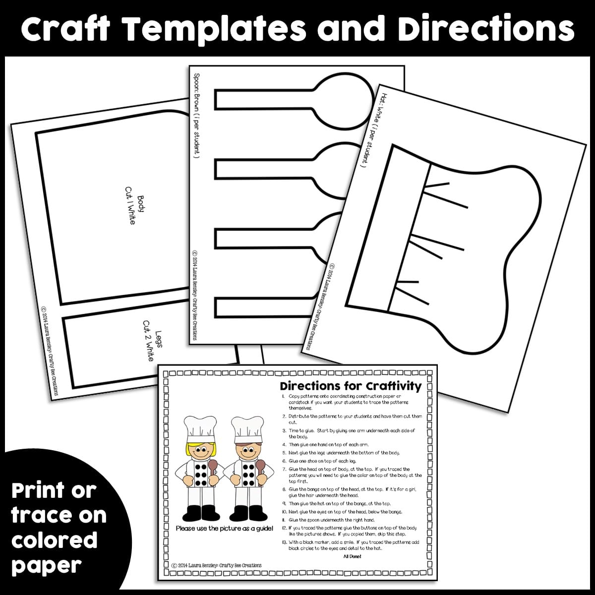 Free Printable Chef Craft Template – Simple Mom Project
