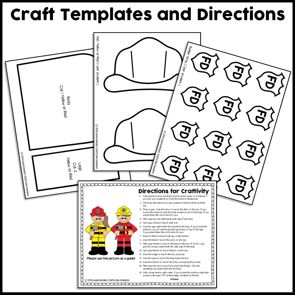 Firefighter Craft Activity Crafty Bee Creations