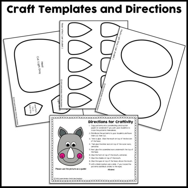 Rhino Craft Activity - Crafty Bee Creations