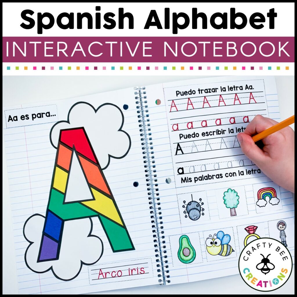 Spanish Alphabet Interactive Notebook Crafty Bee Creations