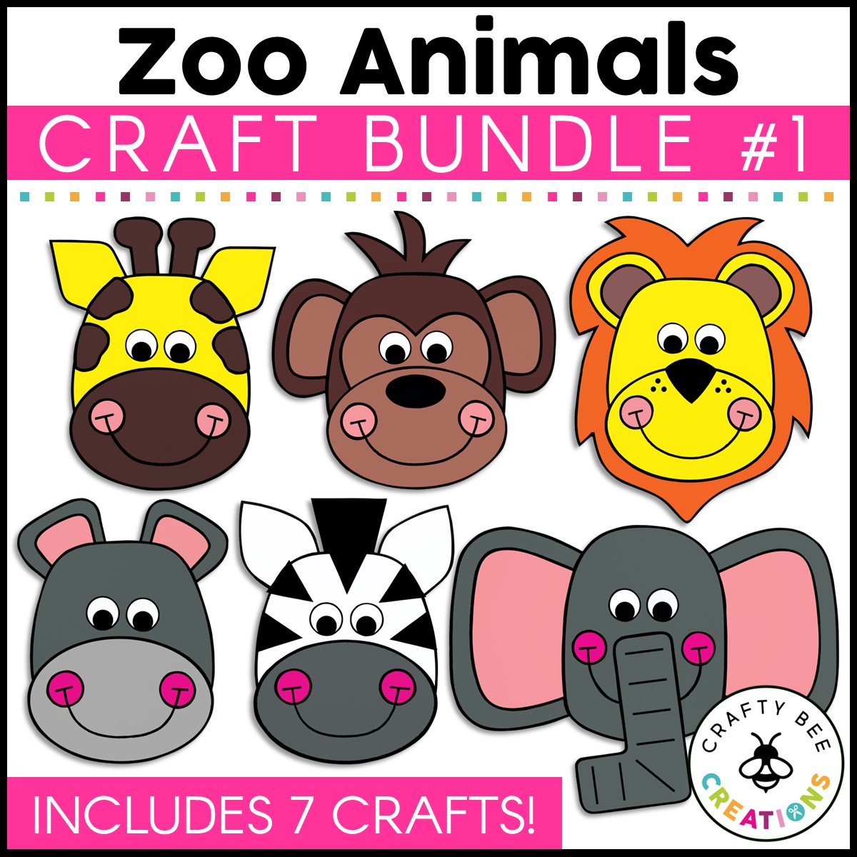 Zoo Crafts Bundle 1 - Crafty Bee Creations