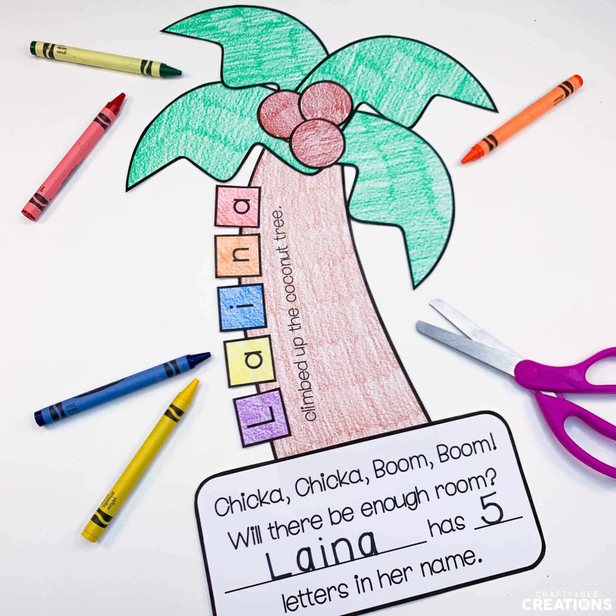 How to Start the School Year off Right with a Coconut Name Tree Craft ...