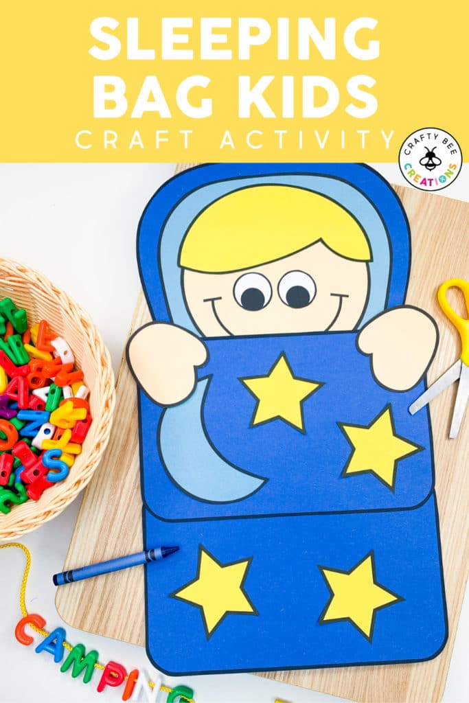 This sleeping bag craft is perfect for a camping themed classroom or summer activity.