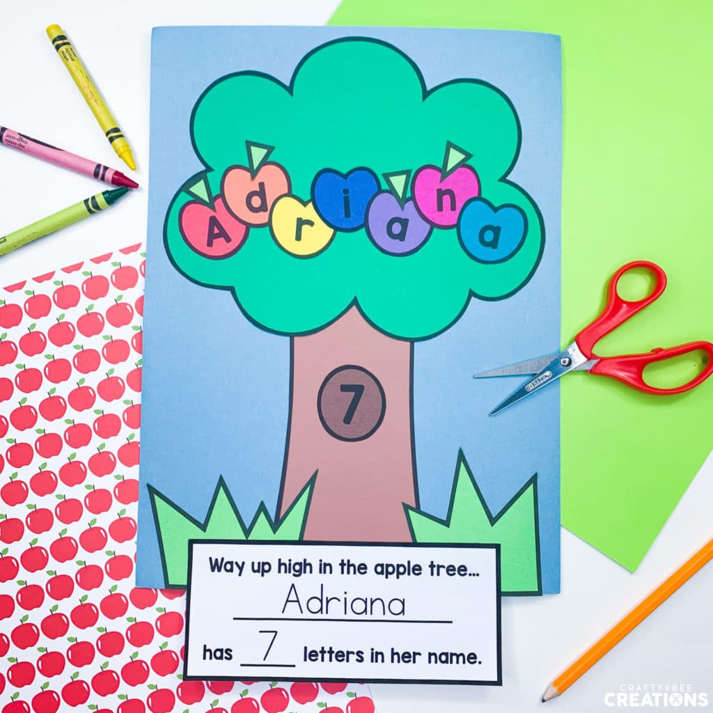 The apple tree name writing craft is a wonderful addition to your back to school and fall lesson plans.