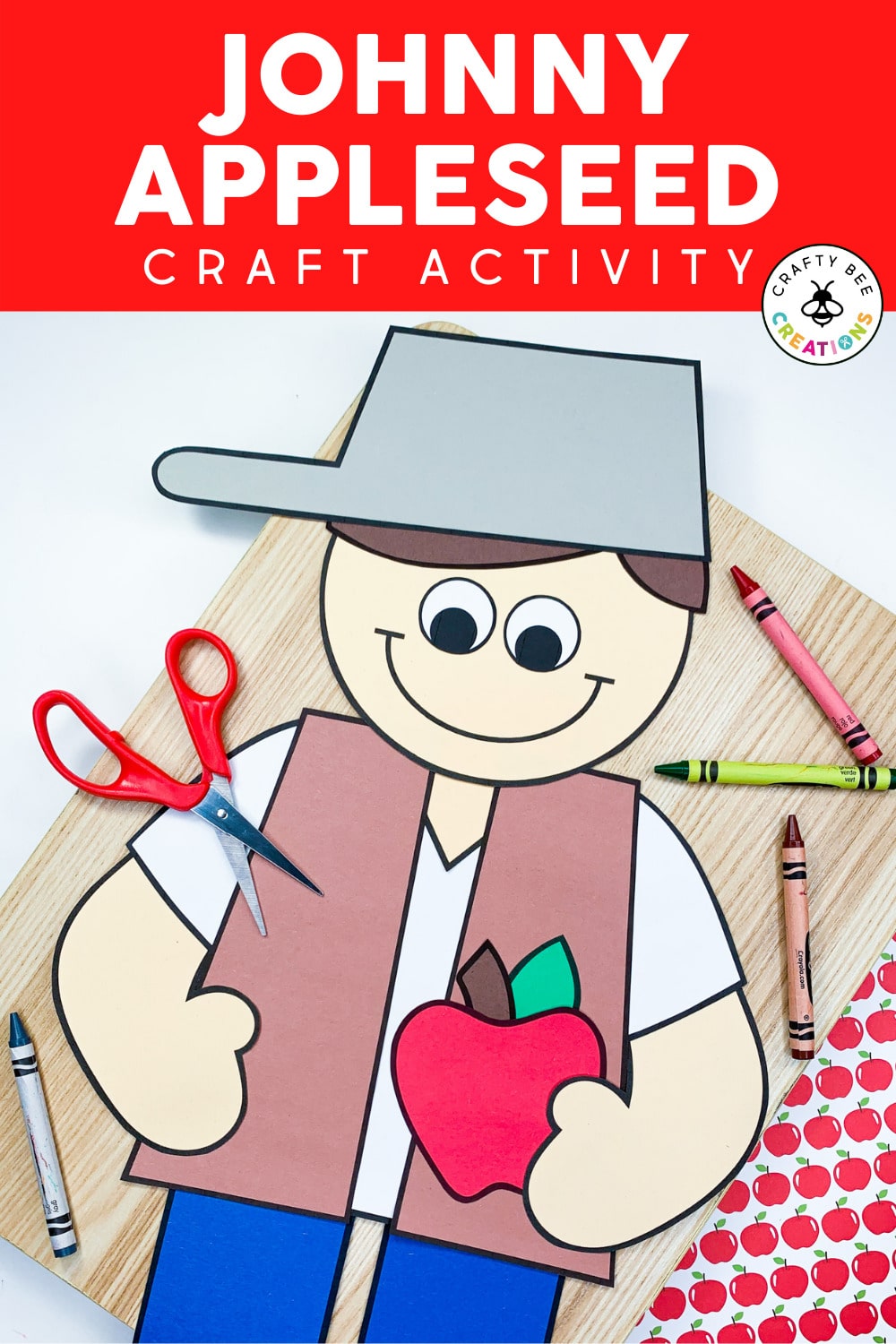 Johnny Appleseed Hat Craft Template
