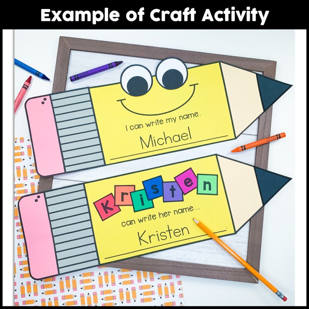 Pencil Name Craft Activity - Crafty Bee Creations