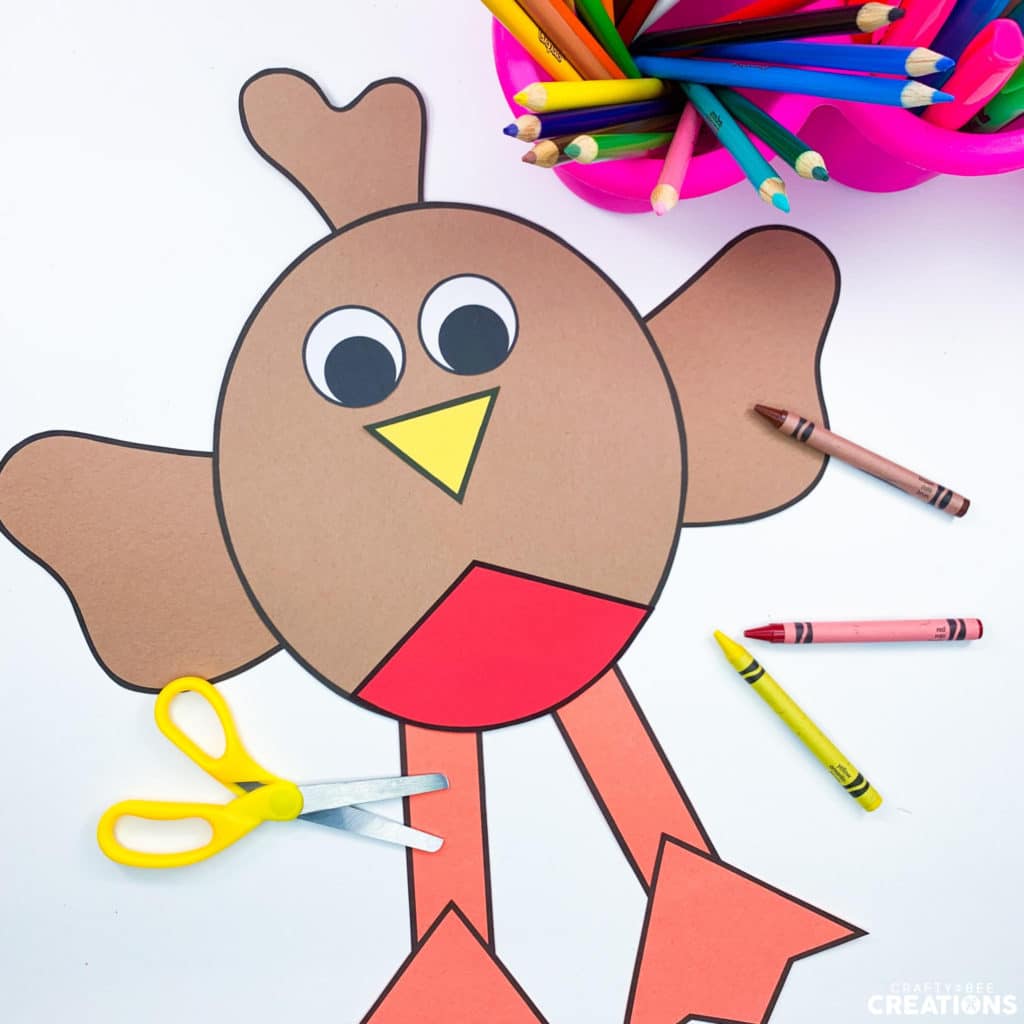 This fall bird craft is a beautiful addition to the fall craft bundle. Students can decorate their own birds.