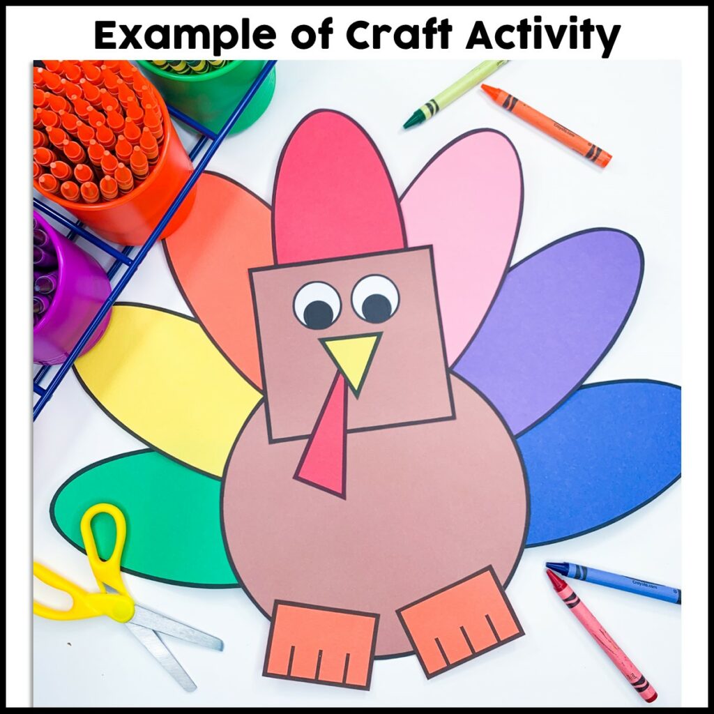 Shape Turkey Craft Activity - Crafty Bee Creations