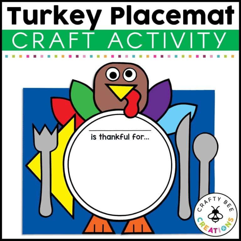 Thanksgiving Placemat Craft Activity - Crafty Bee Creations