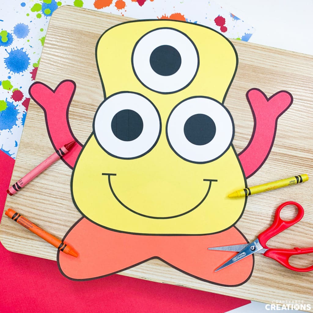 Yellow Monster Craft with three eyes!