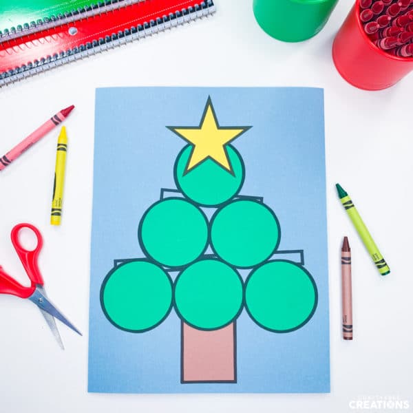 Free Christmas Tree Shape Craft for Preschool and Kindergarten - Crafty ...