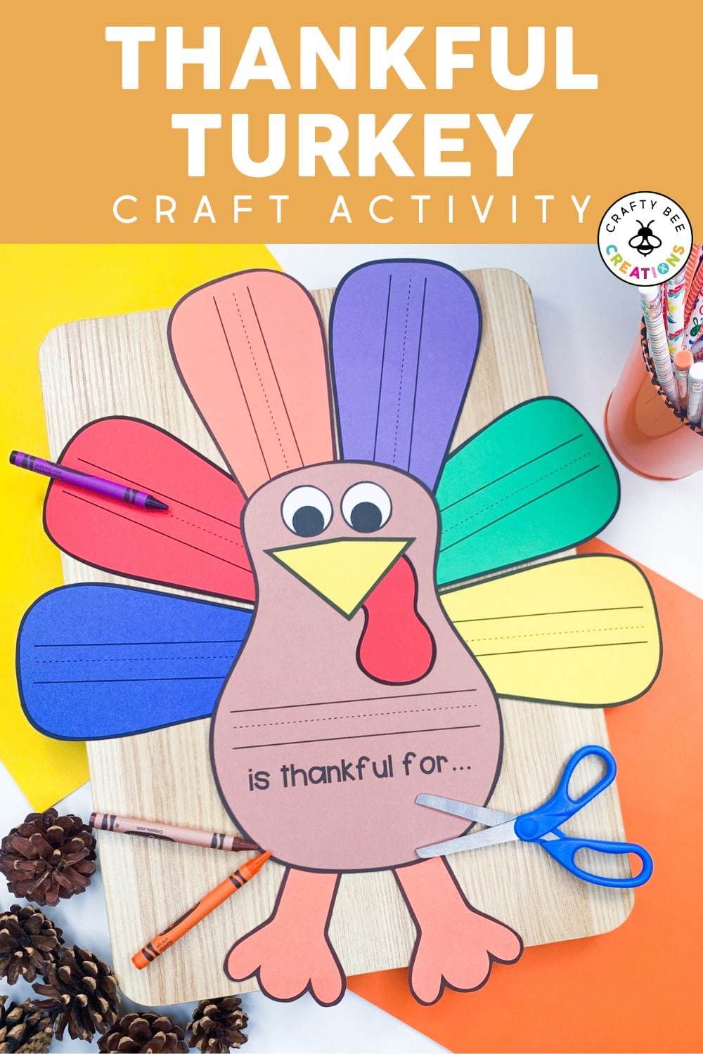 Use This Colorful Thankful Turkey Craft to Celebrate in November