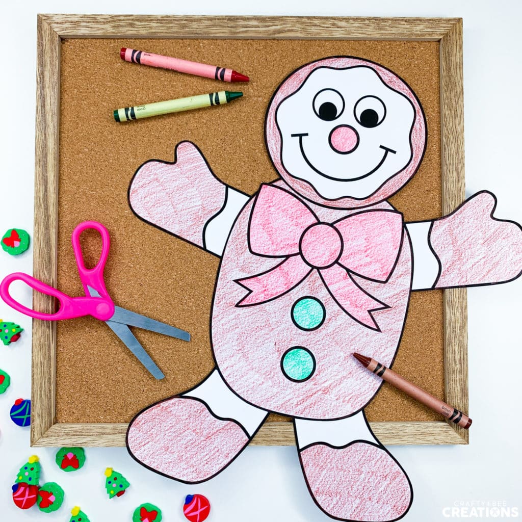 Fun gingerbread craft and activity for kids.