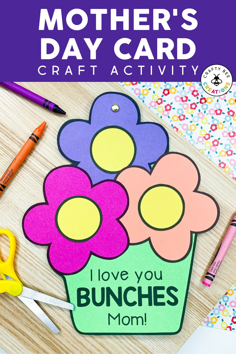 Easy Mother's Day Card Craft that Kids Will Love - Crafty Bee Creations