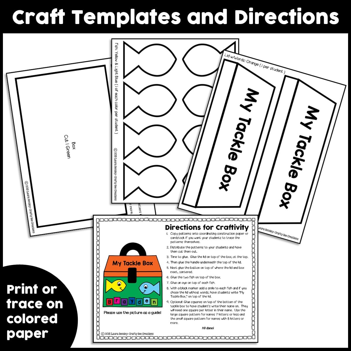 Tackle Box Name Craft Activity - Crafty Bee Creations