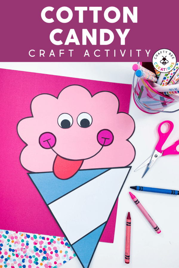 Adorably Simple Cotton Candy Craft for Young Kids - Crafty Bee Creations