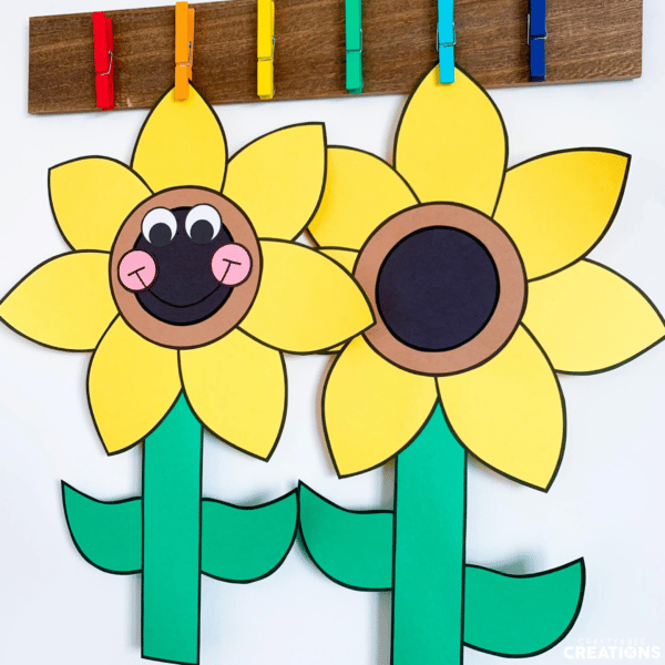 Happy Sunflower Craft for Kids in the Fall - Crafty Bee Creations