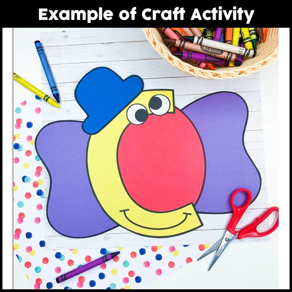 Uppercase Letter C is for Clown Craft Activity - Crafty Bee Creations