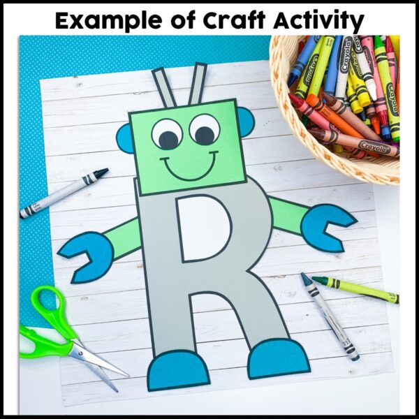 Uppercase Letter R is for Robot Craft Activity - Crafty Bee Creations