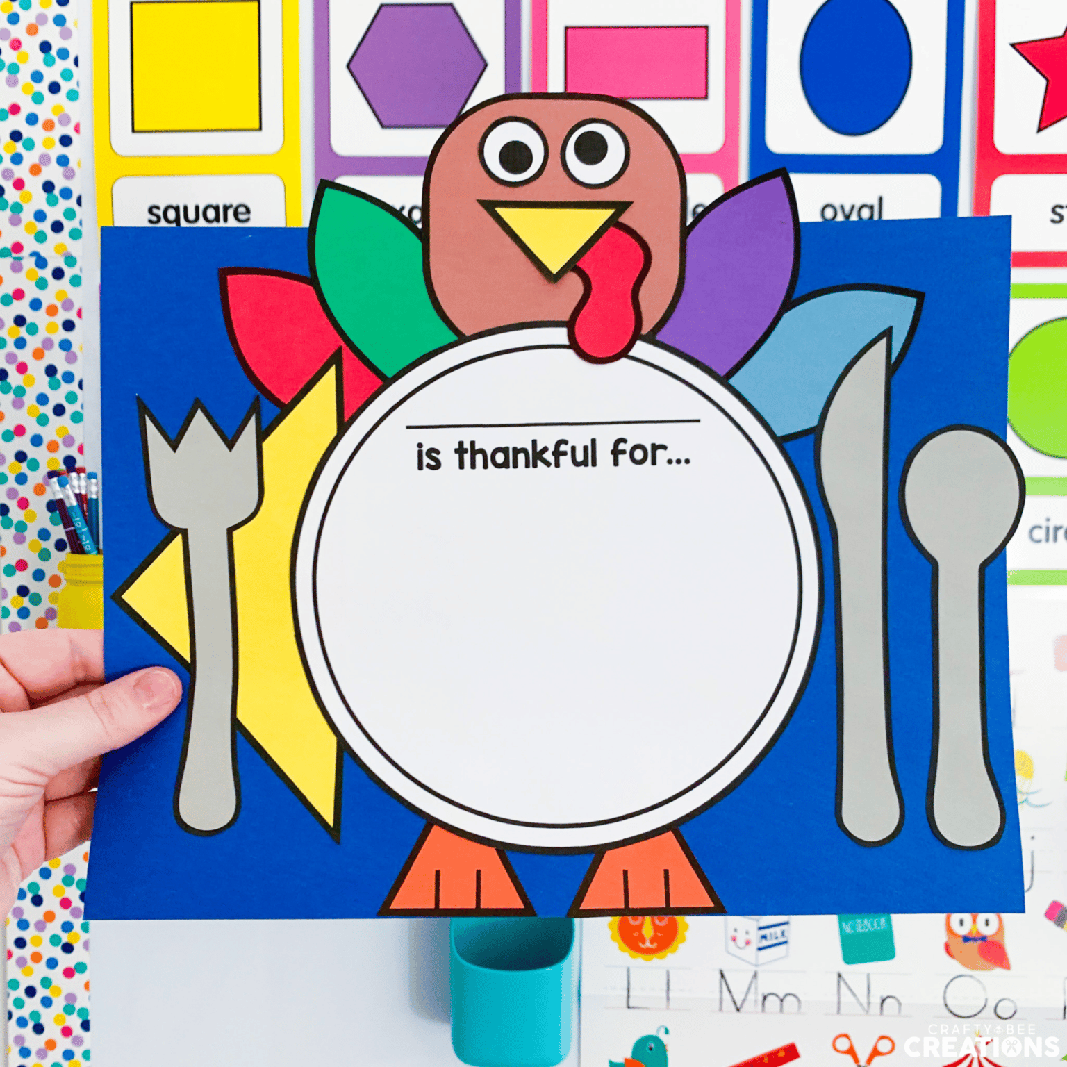 A Simple Turkey Placemat Craft for a Grateful Thanksgiving