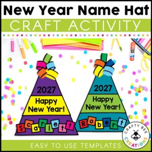 New Year Name Hat Craft Square Cover