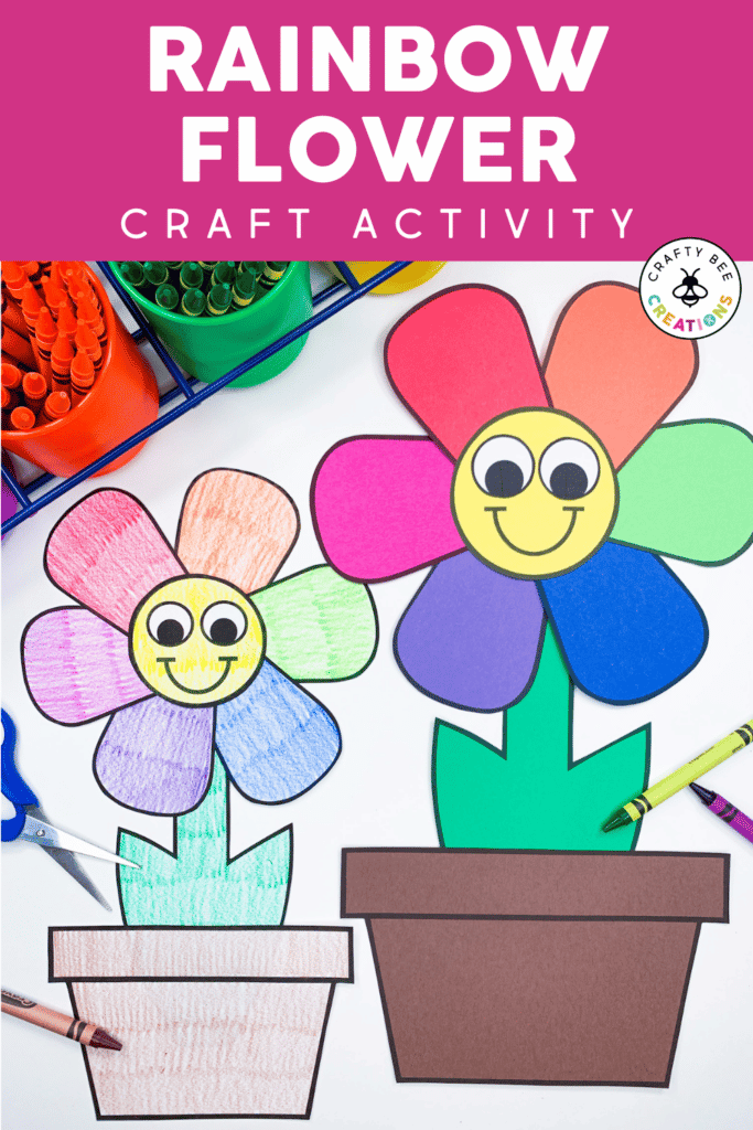 rainbow flower craft activity for kids