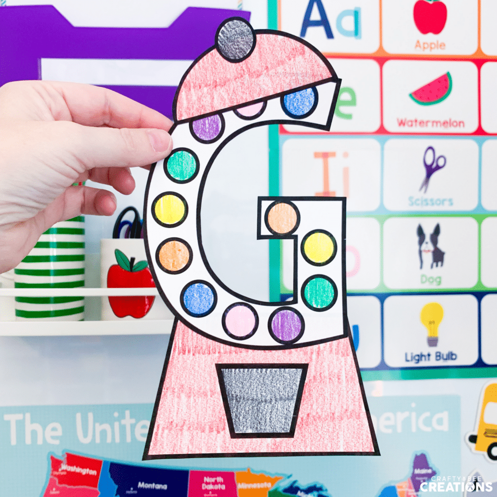 G is for Gumball craft for kids