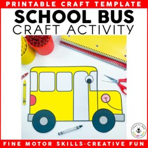 School Bus Craft Square Cover