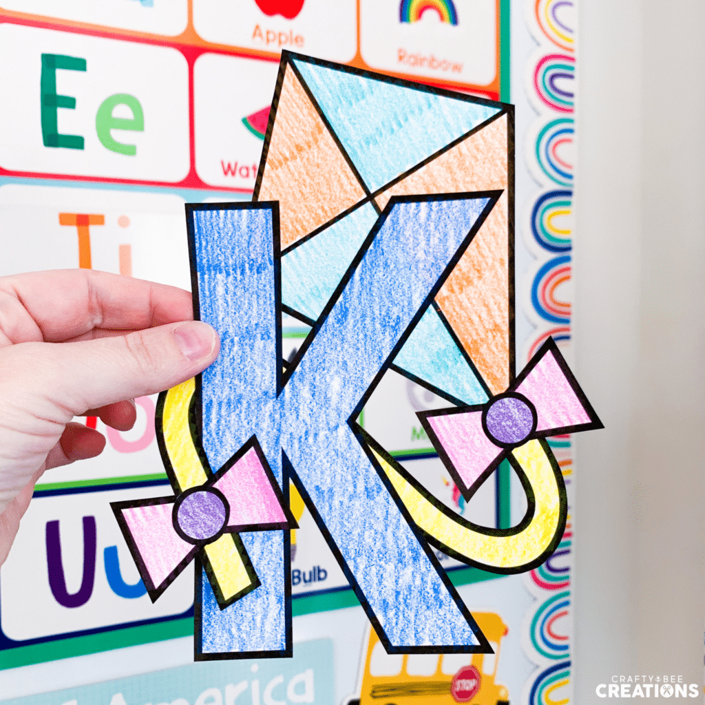 Kite uppercase alphabet craft bundle