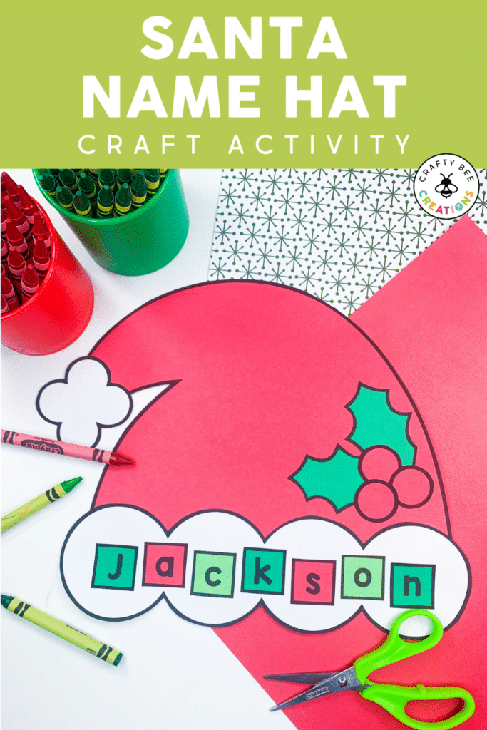 Santa name craft that is perfect for kids of all ages