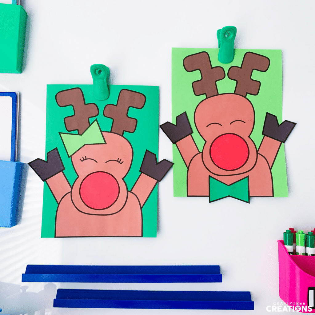 Friendly reindeer craft for kids - pair with writing activity
