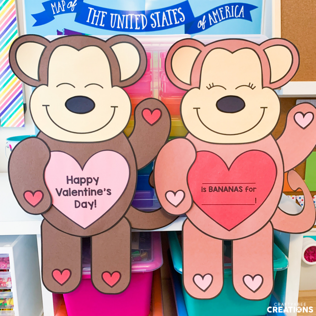Valentine's Day Crafts Bundle - monkey