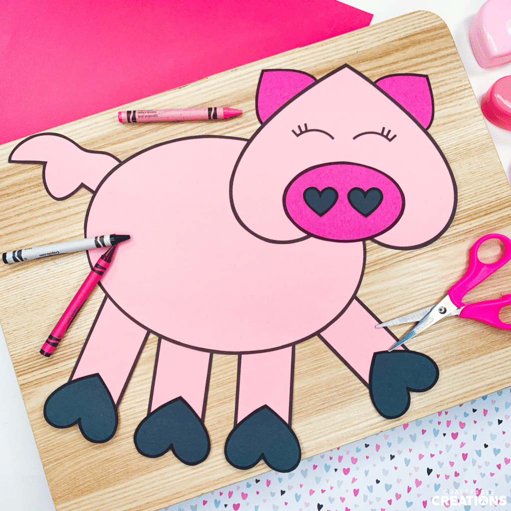 Valentine's Day Crafts Bundle - pig craft