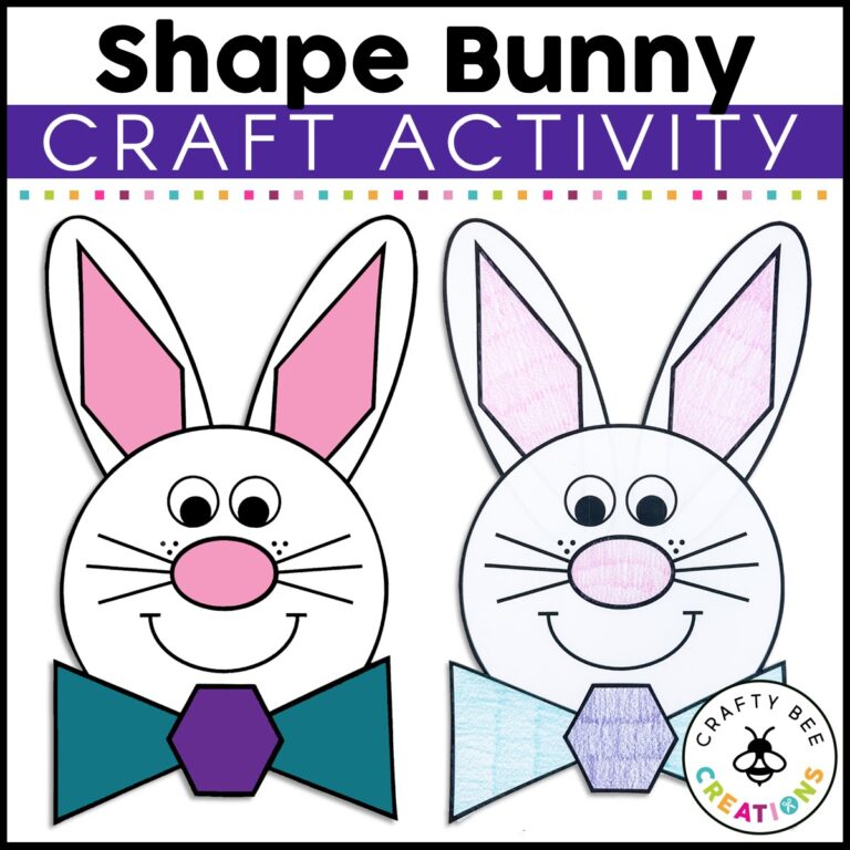 Shape Bunny Craft Activity - Crafty Bee Creations