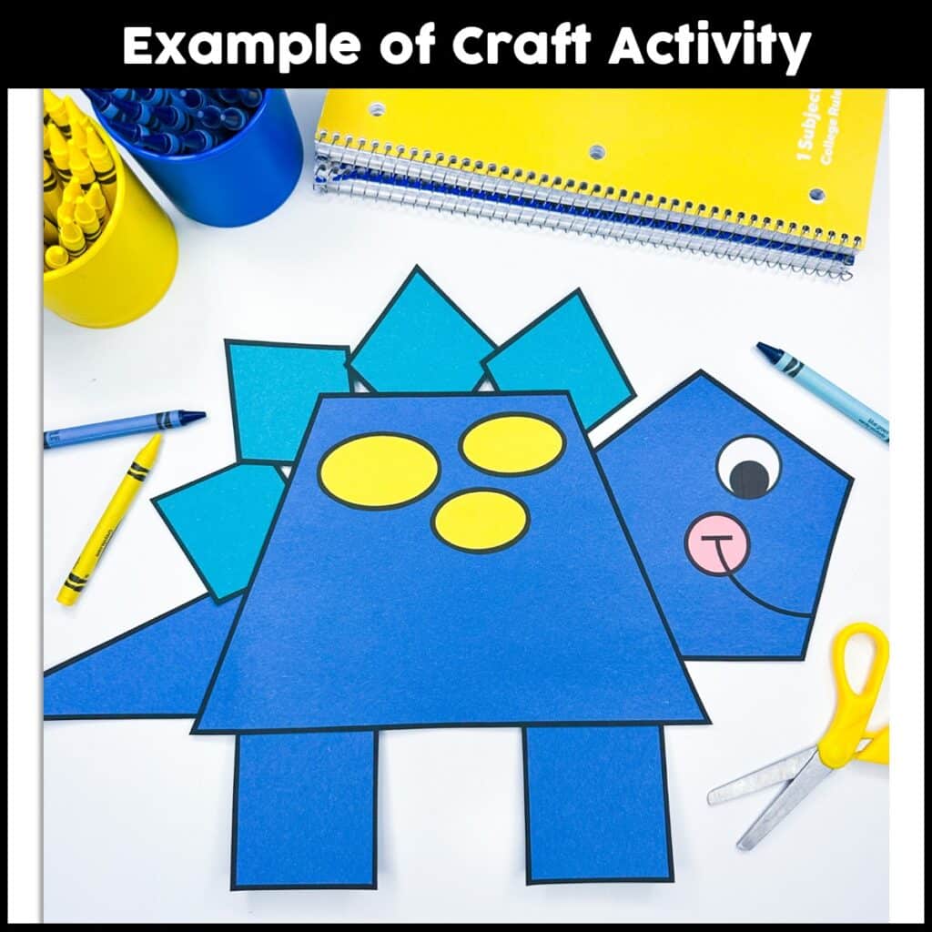 Shape Dinosaur Craft Activity - Crafty Bee Creations