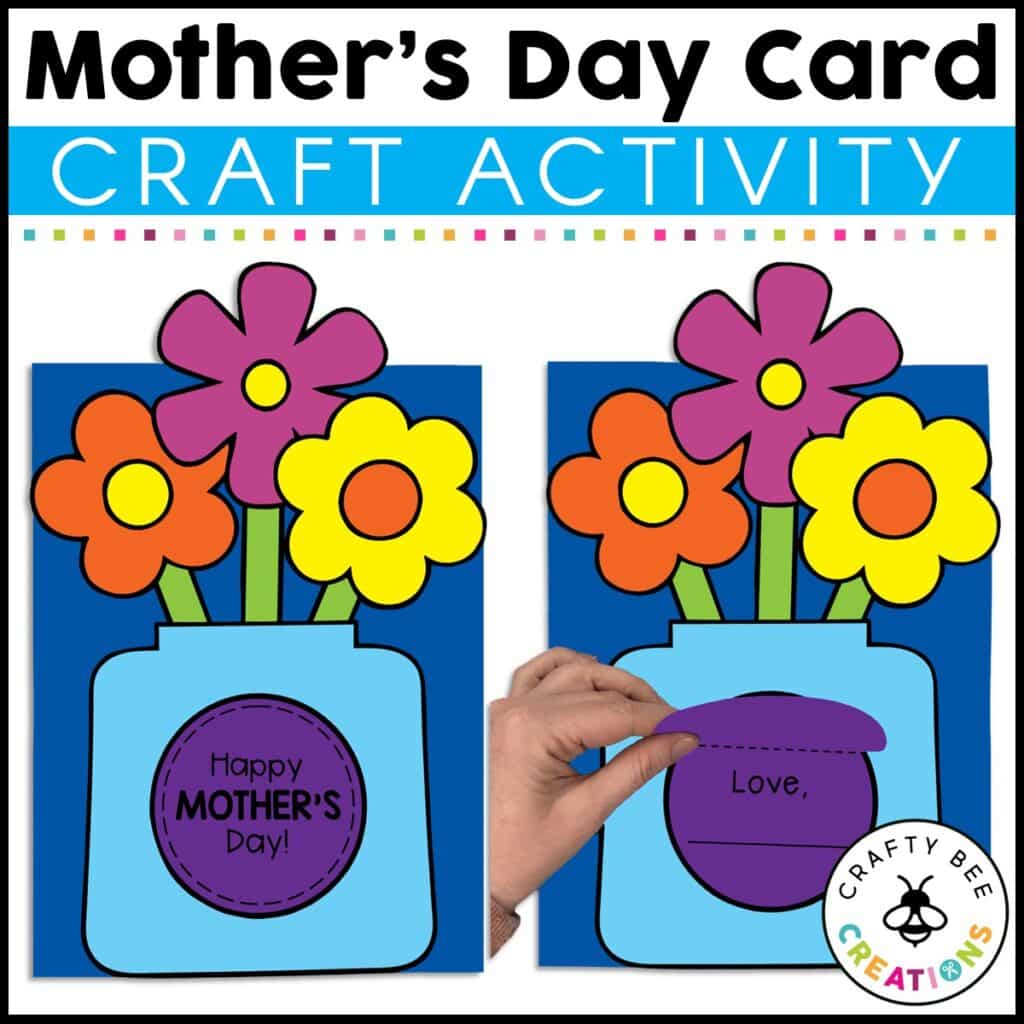 Sweet Flowers Mothers Day Card Craft Activity Crafty Bee Creations