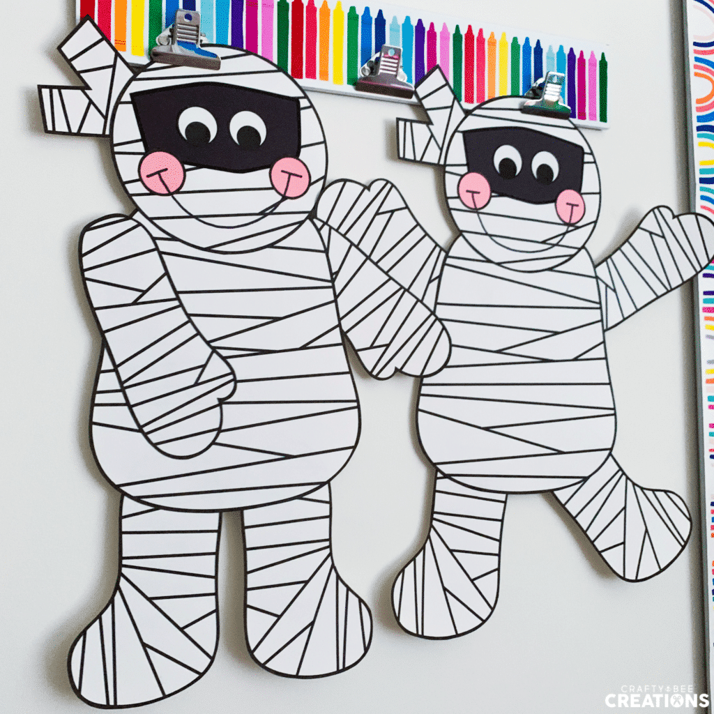 Let kids move the arms in different directions to make the mummy craft look like it's dancing or walking.