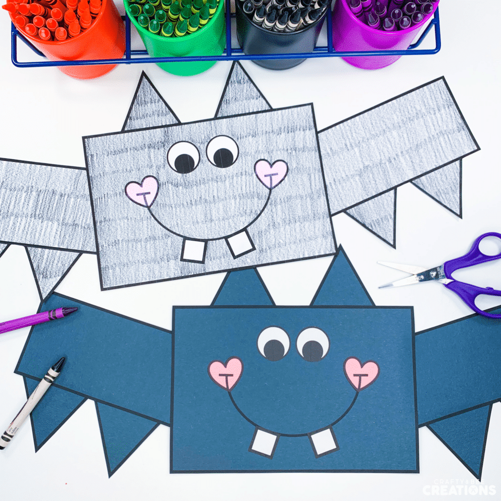 Halloween Shape Crafts - bat craft